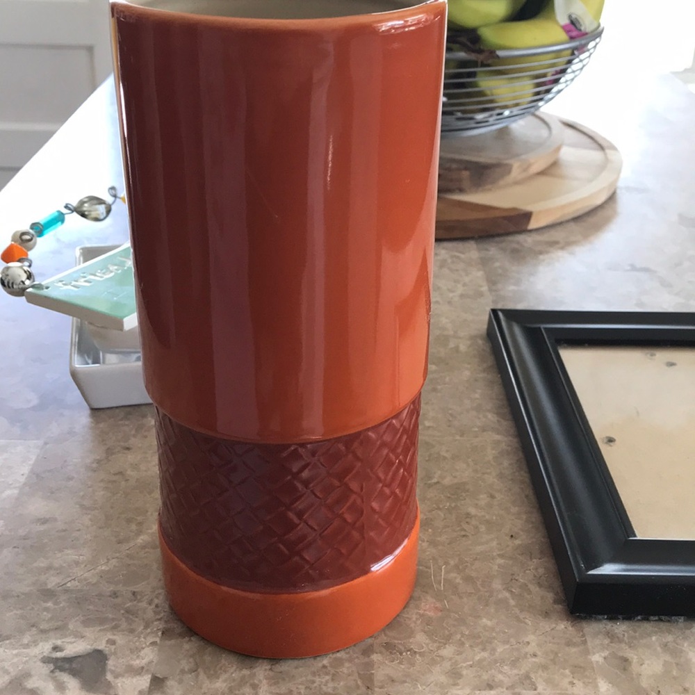 Orange Home Vase. Used